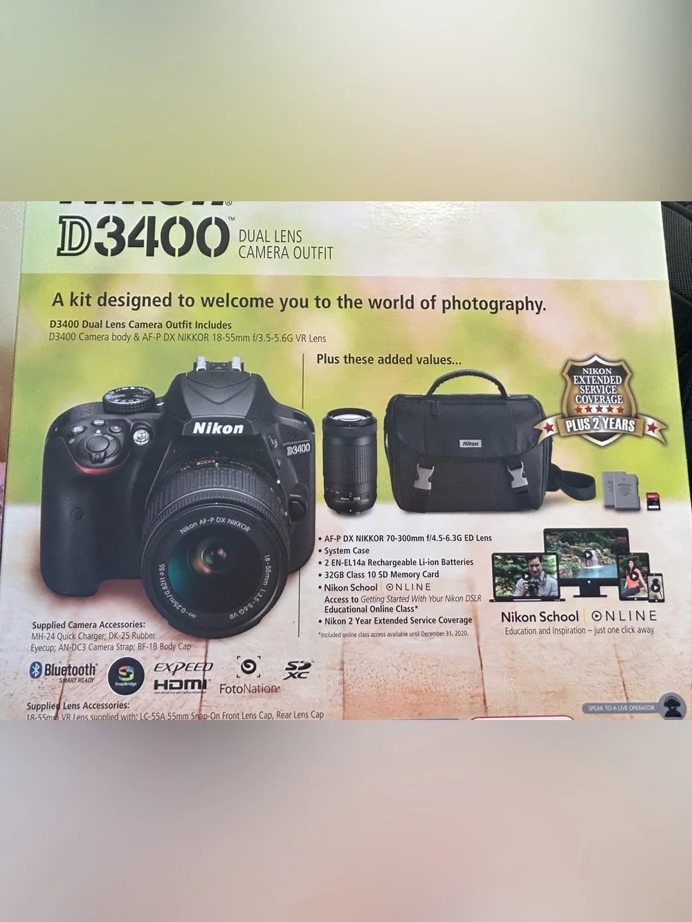 Nikon DSLR Camera Kit in Black D3400